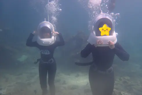 海底漫步合照