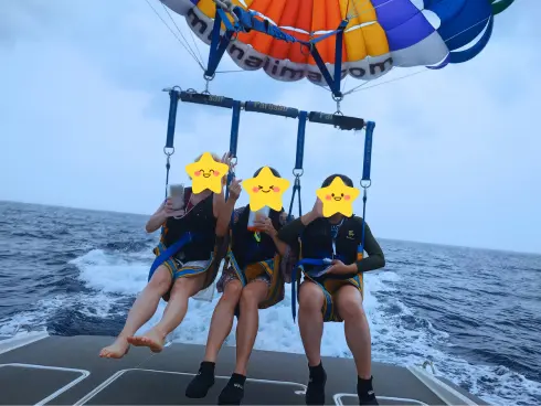 拖曳傘準備升空
